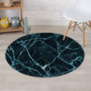 Green Cracked Marble Round Rug-grizzshop