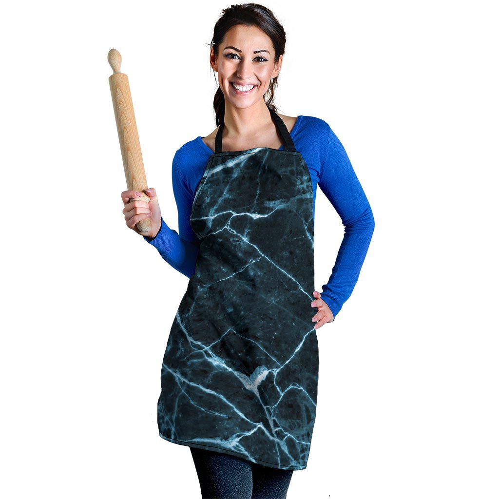 Green Cracked Marble Women's Apron-grizzshop