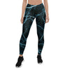 Green Cracked Marble Women's Leggings-grizzshop