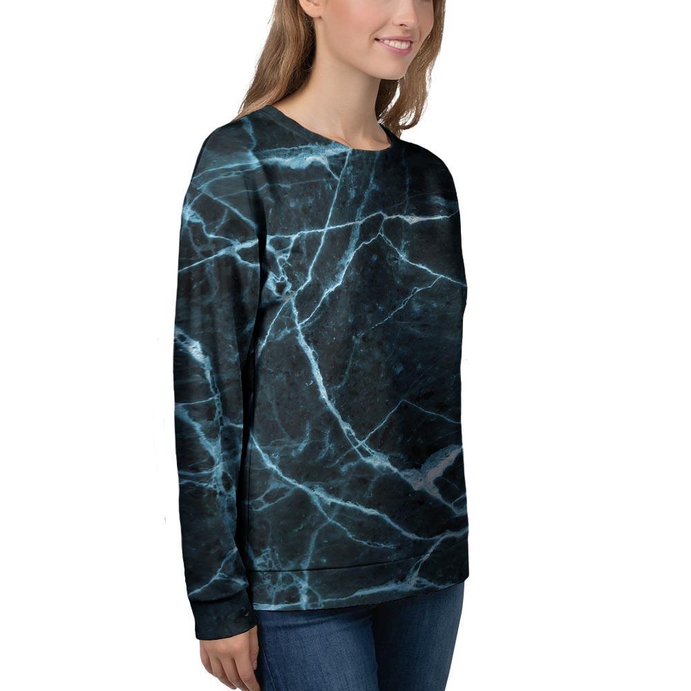 Green Cracked Marble Women's Sweatshirt-grizzshop