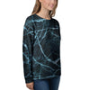 Green Cracked Marble Women's Sweatshirt-grizzshop