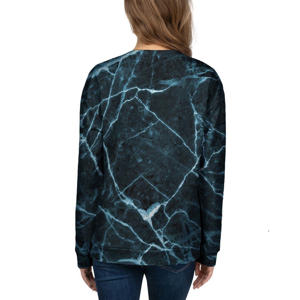 Green Cracked Marble Women's Sweatshirt-grizzshop