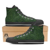 Green Crocodile Leather Skin Print Black High Top Shoes-grizzshop