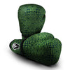 Green Crocodile Leather Skin Print Boxing Gloves-grizzshop