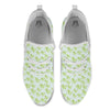 Green Dinosaur Little Print Pattern White Athletic Shoes-grizzshop