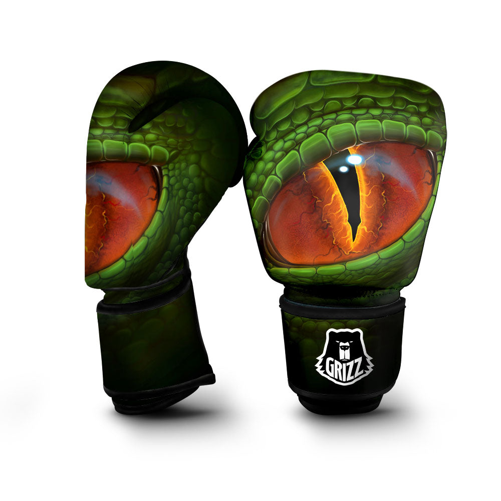 Green Dragon's Eye Print Boxing Gloves-grizzshop