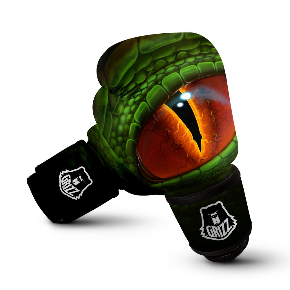 Green Dragon's Eye Print Boxing Gloves-grizzshop