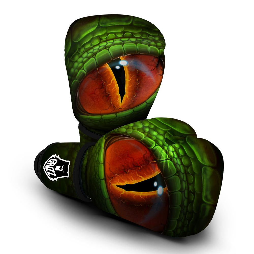 Green Dragon's Eye Print Boxing Gloves-grizzshop
