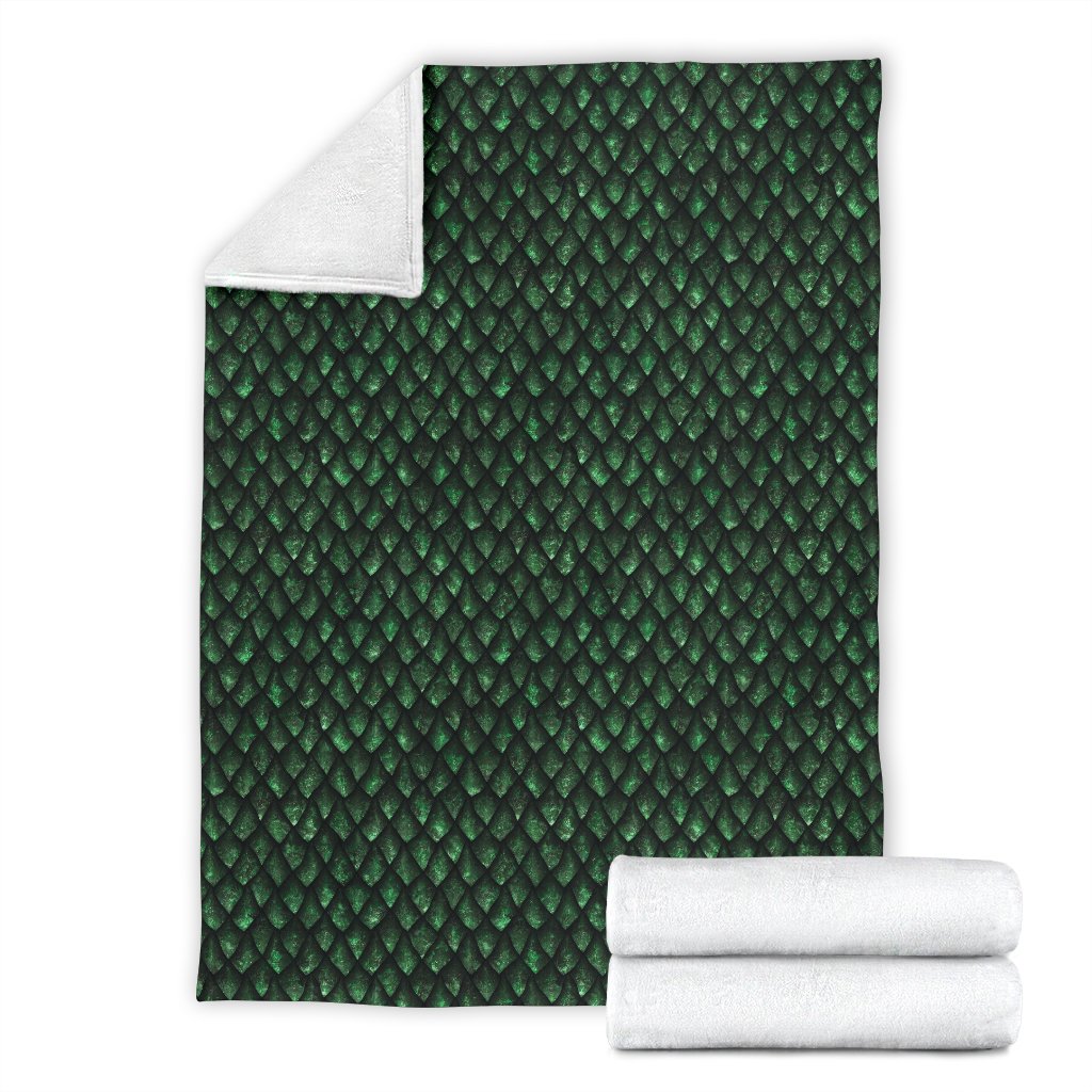 Green Egg Skin Dragon Pattern Print Blanket-grizzshop