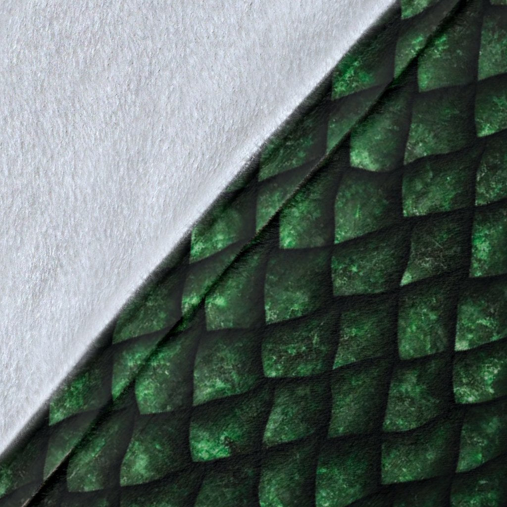 Green Egg Skin Dragon Pattern Print Blanket-grizzshop
