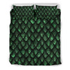 Green Egg Skin Dragon Pattern Print Duvet Cover Bedding Set-grizzshop