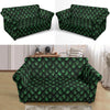 Green Egg Skin Dragon Pattern Print Loveseat Cover-grizzshop