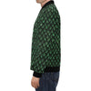 Green Egg Skin Dragon Pattern Print Men's Bomber Jacket-grizzshop