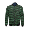 Green Egg Skin Dragon Pattern Print Men's Bomber Jacket-grizzshop