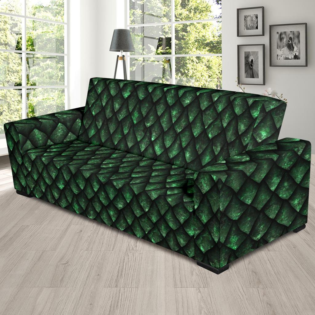 Green Egg Skin Dragon Pattern Print Sofa Covers-grizzshop