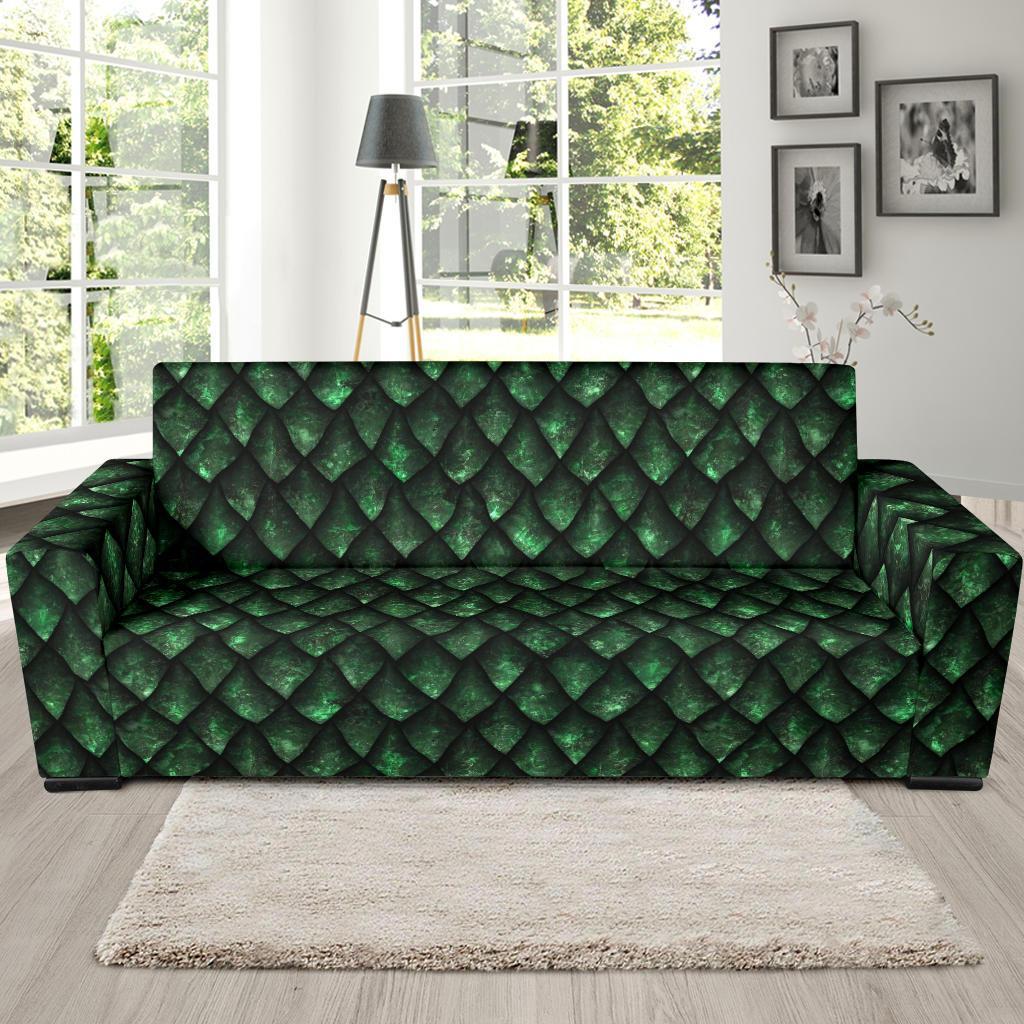 Green Egg Skin Dragon Pattern Print Sofa Covers-grizzshop