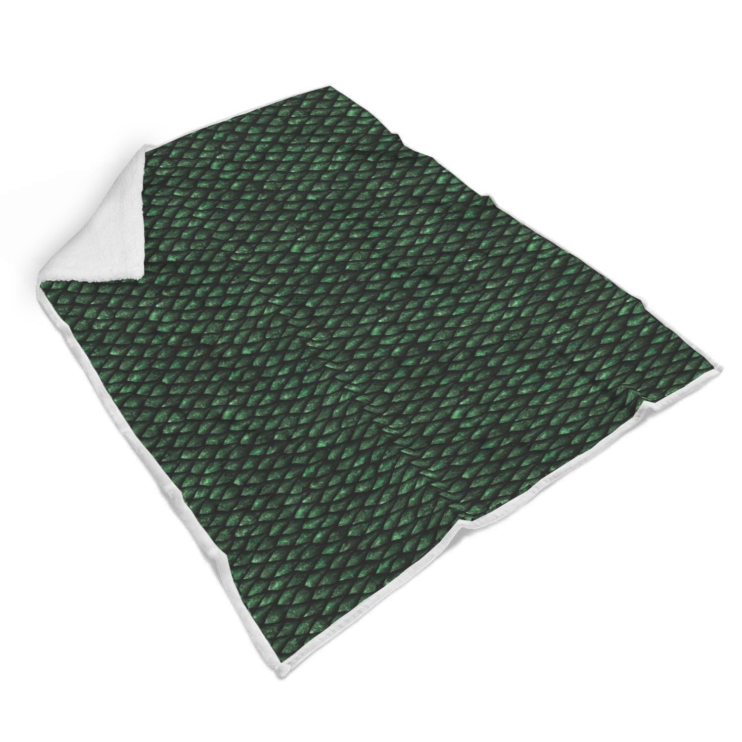 Green Egg Skin Dragon Pattern Print Throw Blanket-grizzshop