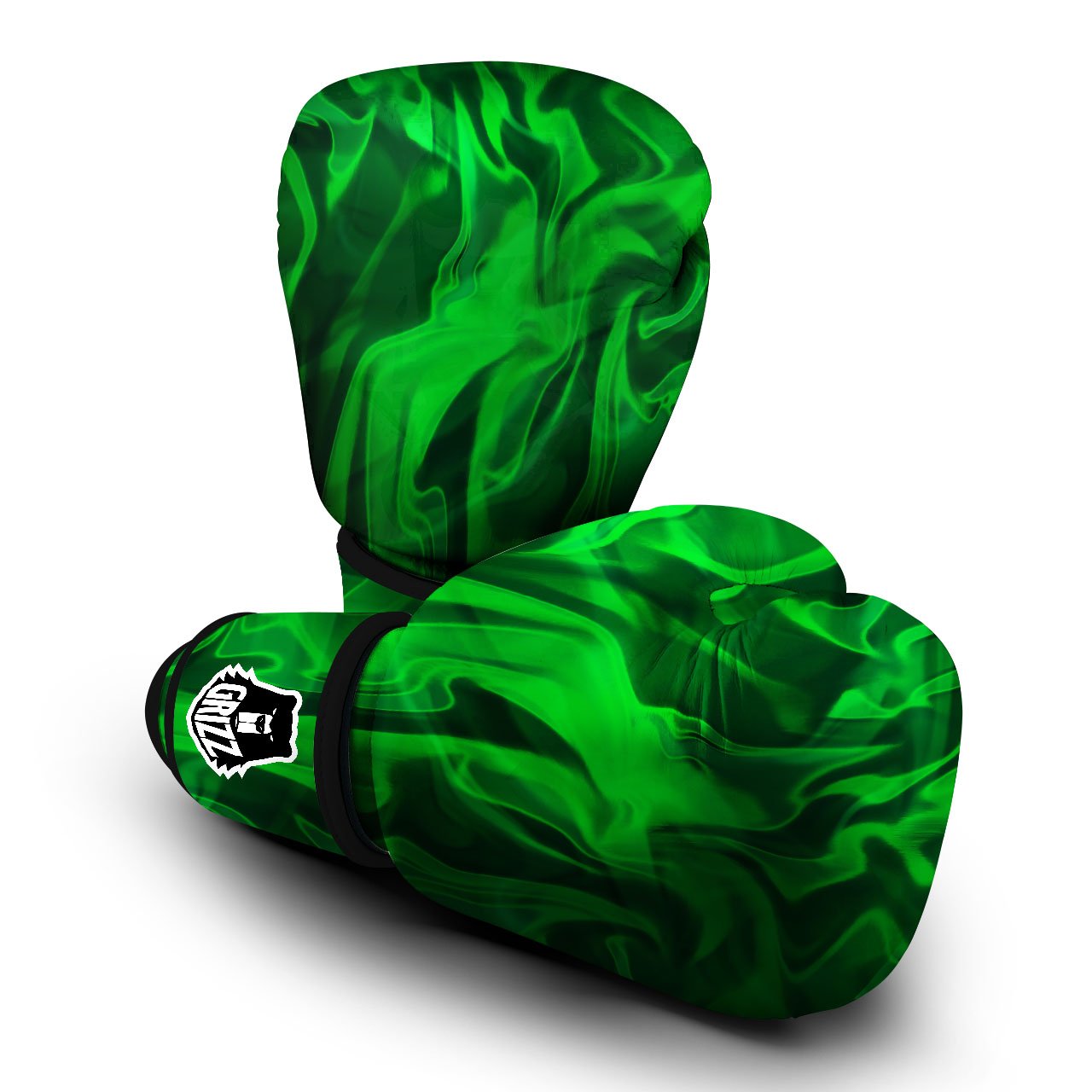 Green Energy Plasma Print Boxing Gloves-grizzshop