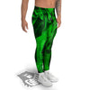 Green Energy Plasma Print Men's Leggings-grizzshop