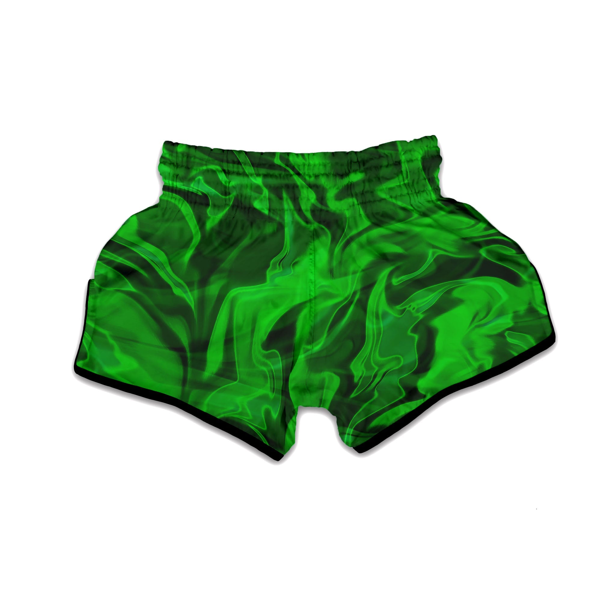 Green Energy Plasma Print Muay Thai Boxing Shorts-grizzshop