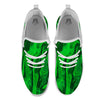 Green Energy Plasma Print White Athletic Shoes-grizzshop