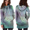 Green Galaxy Space Hoodie Dress-grizzshop