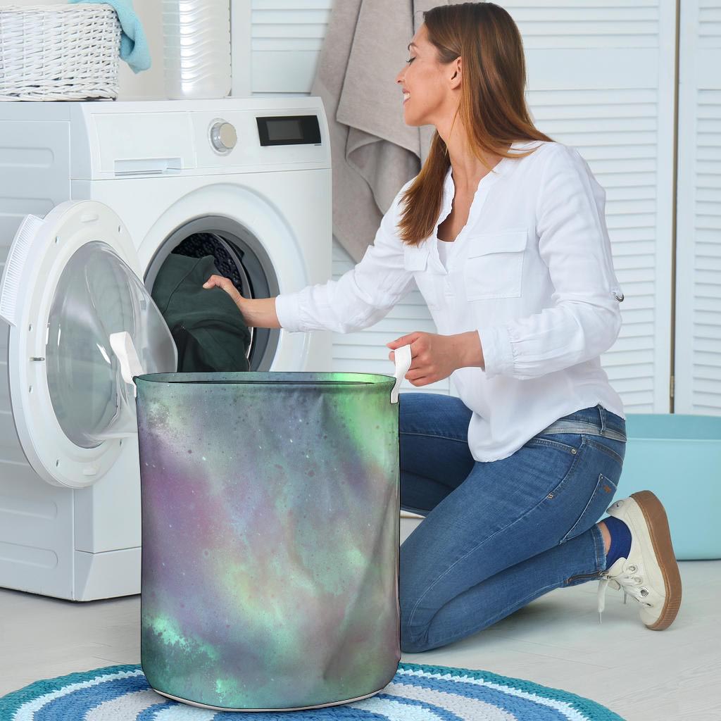 Green Galaxy Space Laundry Basket-grizzshop