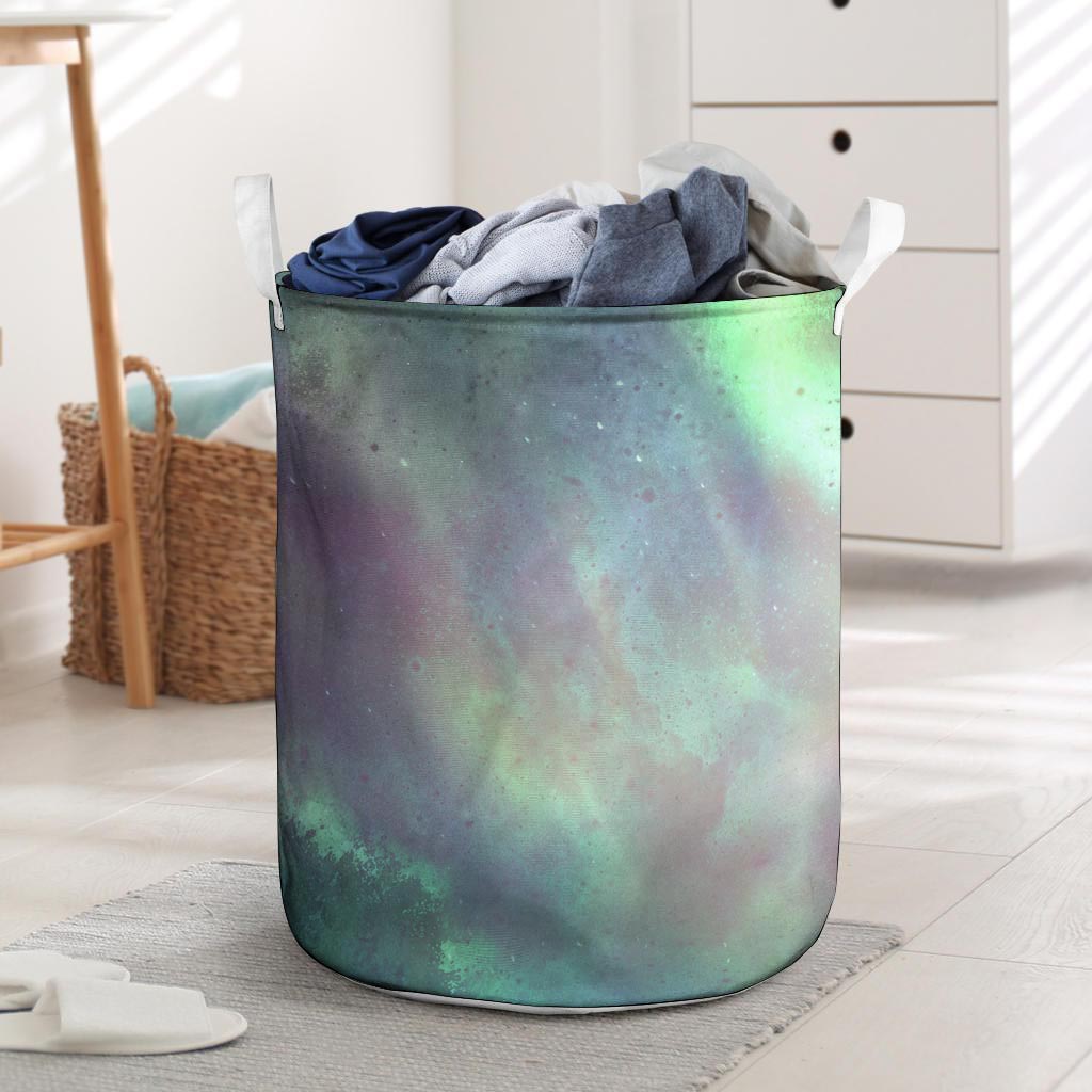 Green Galaxy Space Laundry Basket-grizzshop