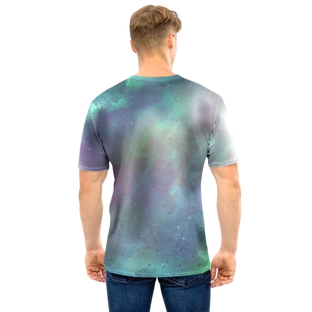 Green Galaxy Space Men T Shirt-grizzshop