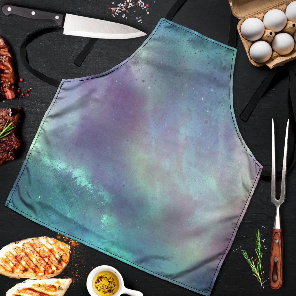 Green Galaxy Space Men's Apron-grizzshop