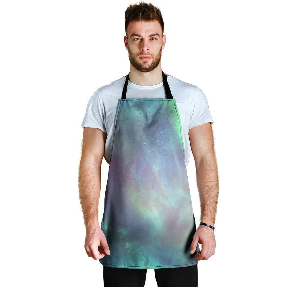 Green Galaxy Space Men's Apron-grizzshop