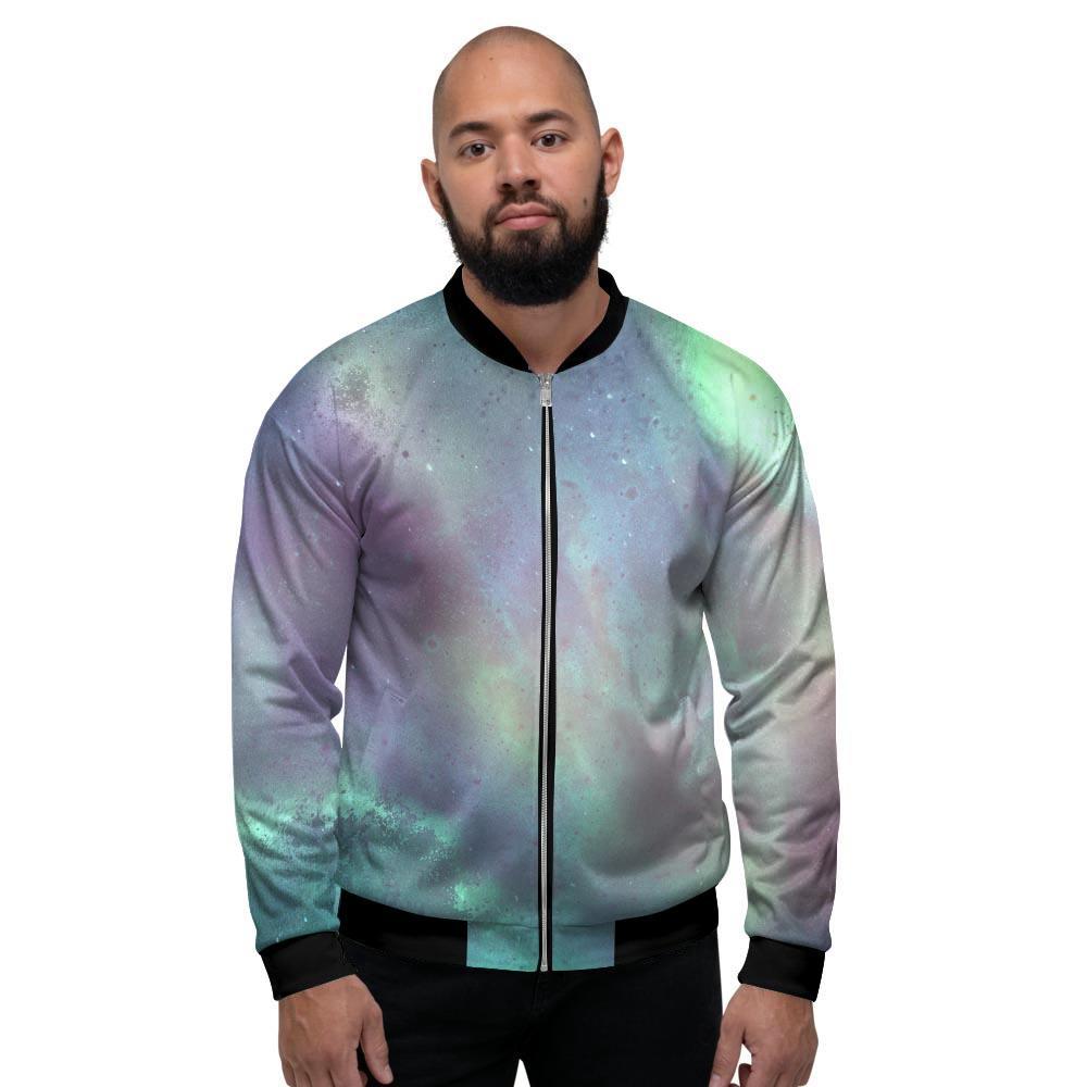 Green Galaxy Space Men's Bomber Jacket-grizzshop