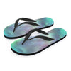 Green Galaxy Space Men's Flip Flops-grizzshop