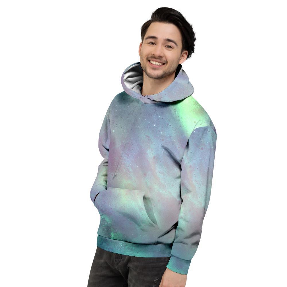 Green Galaxy Space Men's Hoodie-grizzshop