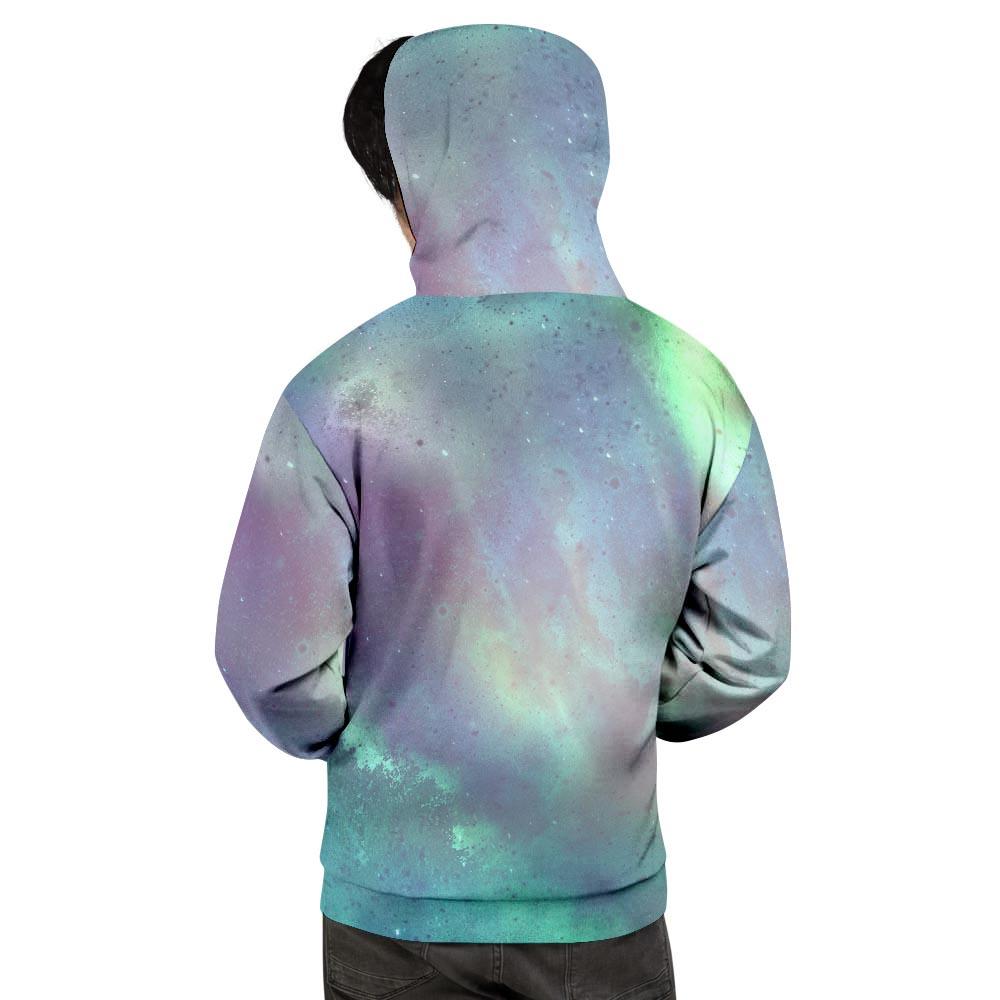 Green Galaxy Space Men's Hoodie-grizzshop