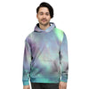 Green Galaxy Space Men's Hoodie-grizzshop