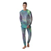 Green Galaxy Space Men's Pajamas-grizzshop