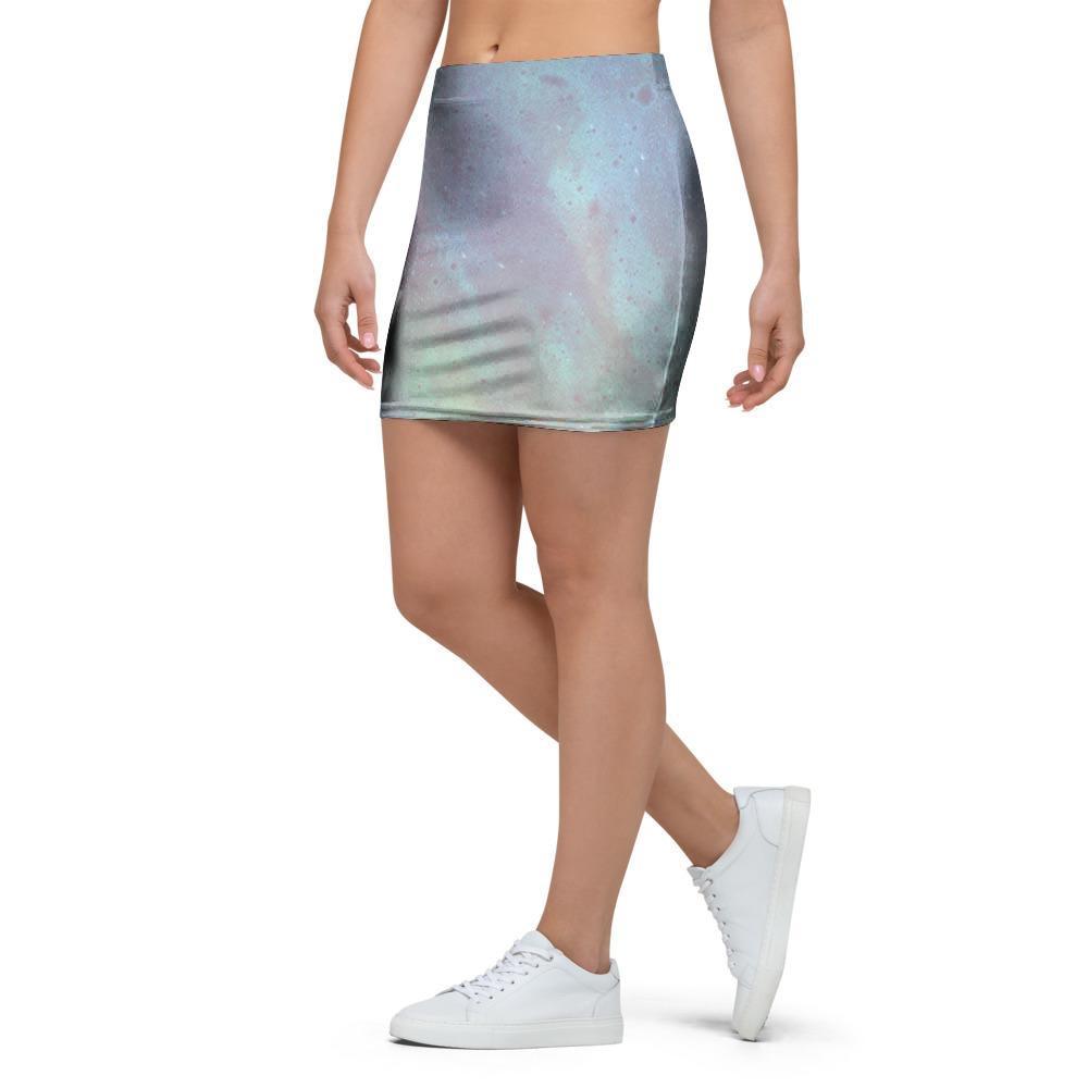 Green Galaxy Space Mini Skirt-grizzshop