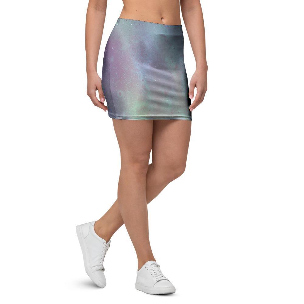 Green Galaxy Space Mini Skirt-grizzshop