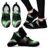 Load image into Gallery viewer, Green Galaxy Space Moon Earth Print Black Sneaker Shoes For Men Women-grizzshop