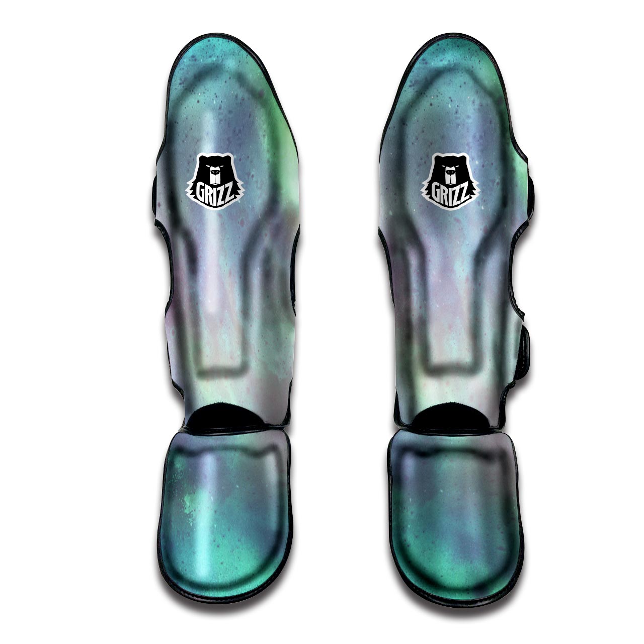 Green Galaxy Space Muay Thai Shin Guard-grizzshop