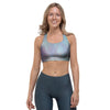 Green Galaxy Space Sports Bra-grizzshop