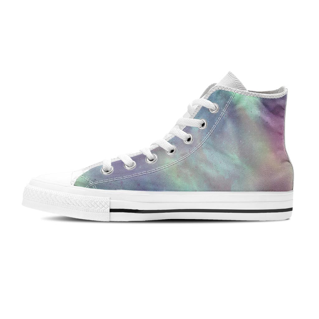 Green Galaxy Space Women's High Top Shoes-grizzshop