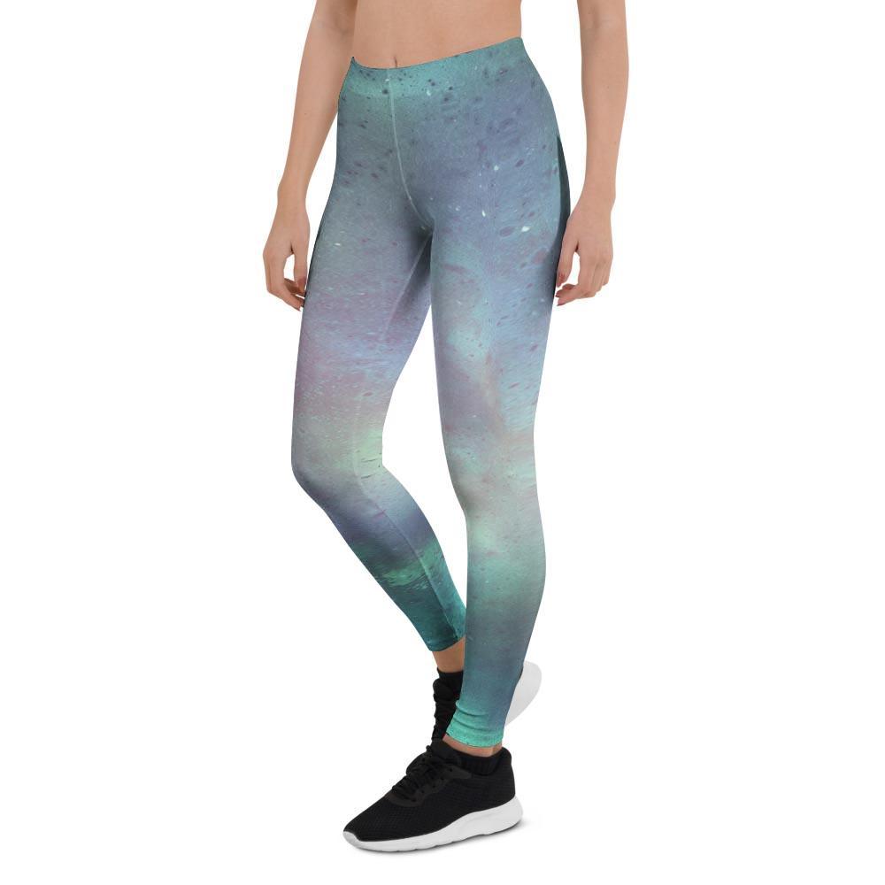 Green Galaxy Space Women's Leggings-grizzshop