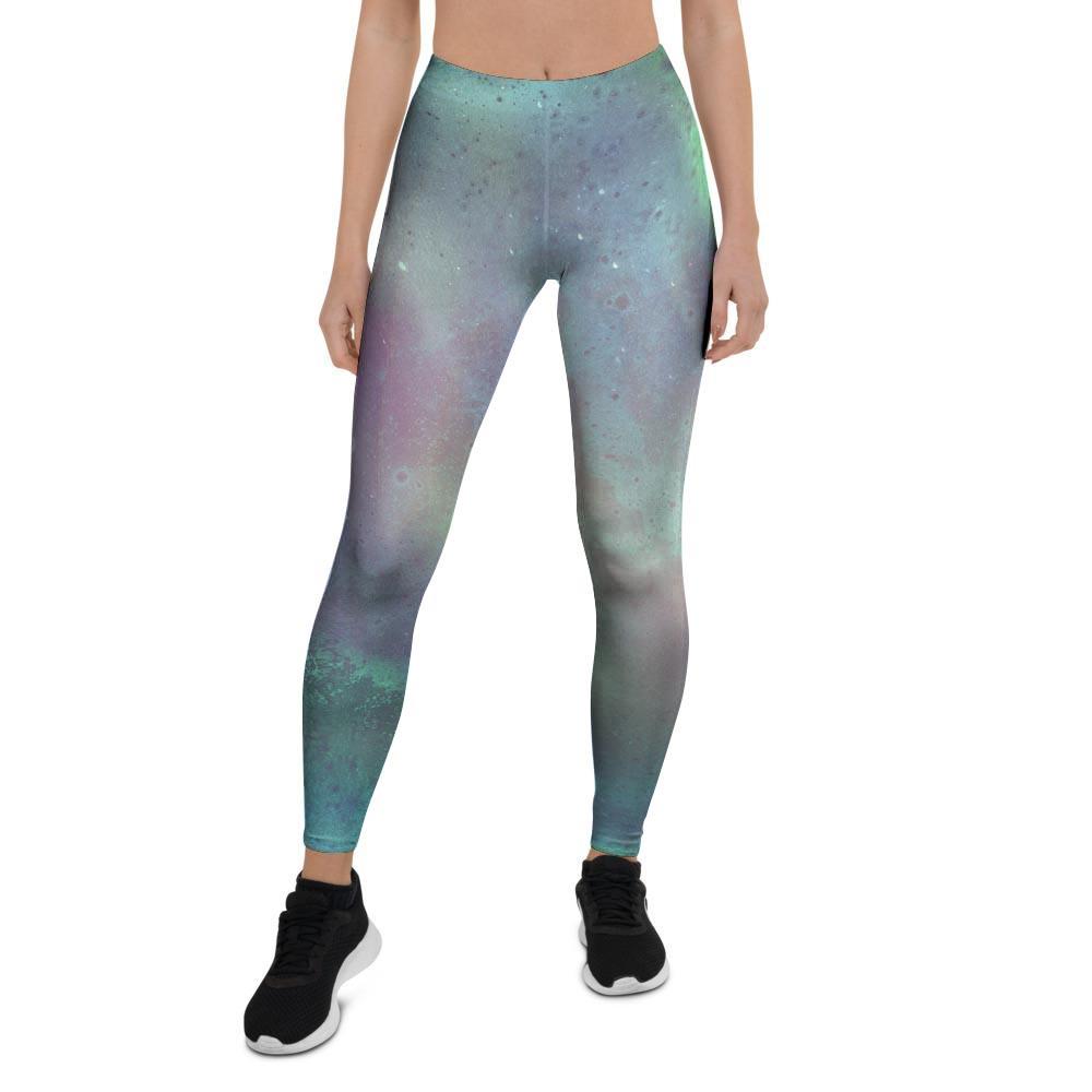 Green Galaxy Space Women's Leggings-grizzshop