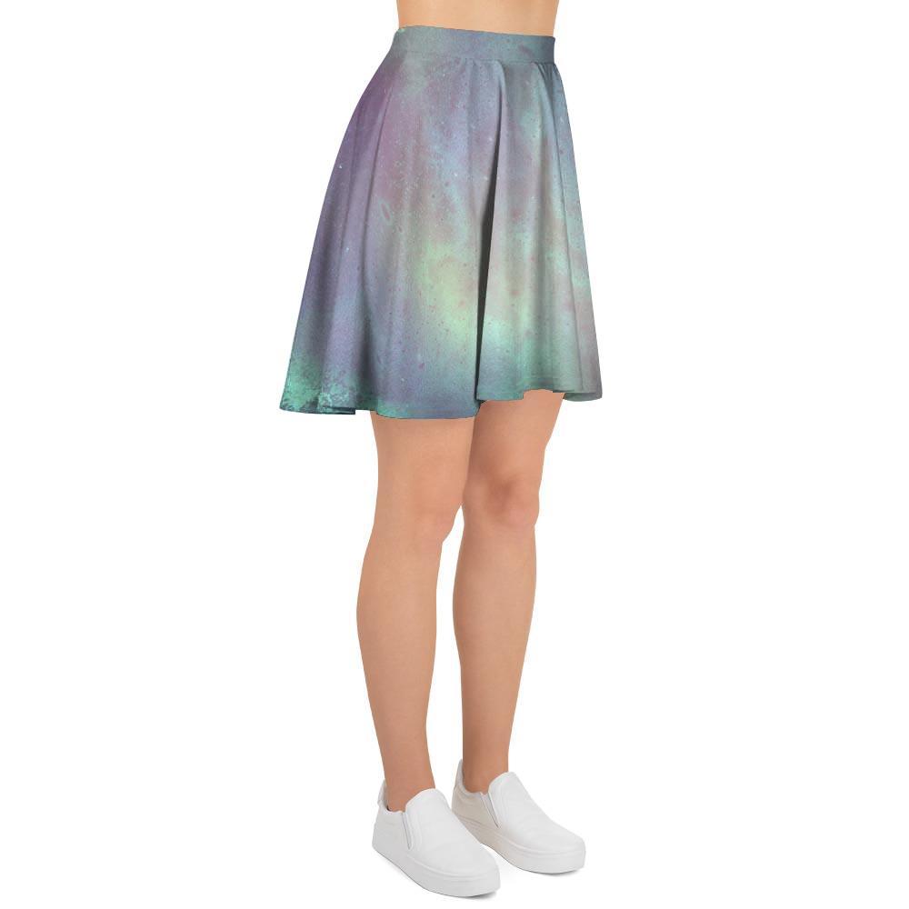 Green Galaxy Space Women's Skirt-grizzshop