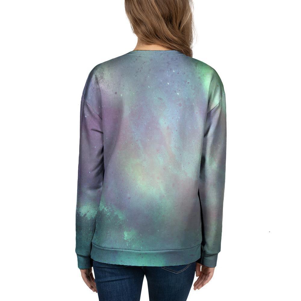 Green Galaxy Space Women's Sweatshirt-grizzshop