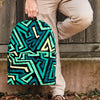 Green Geometric Abstract Backpack-grizzshop