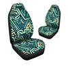 Green Geometric Abstract Car Seat Covers-grizzshop