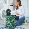 Green Geometric Abstract Laundry Basket-grizzshop